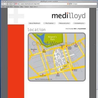 medilloyd website map